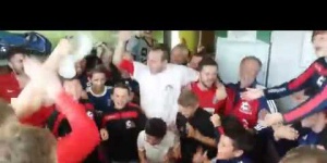 La joie dans les vestiaires du Plonéour FC